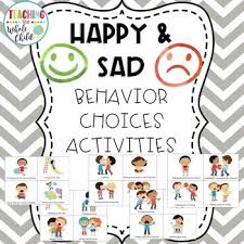 Happy Sad Preschool Behavior Management Activities Charts