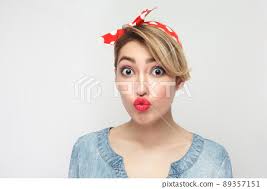 portrait of beautiful funny young woman