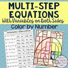 Multi Step Equations With Variables On