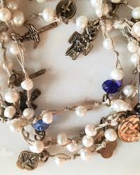 catholic pearl wrap necklace modern
