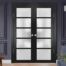 Quadro Frosted Glass French Doors
