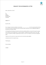 Information Request Letter Templates At