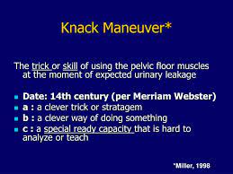 knack maneuver for urinary incontinence