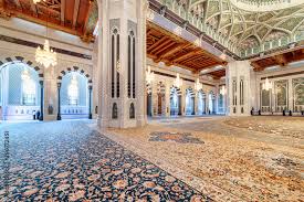 sultan qaboos grand mosque stock photo