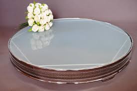 Wedding Round Frosted Glass 22 Inch