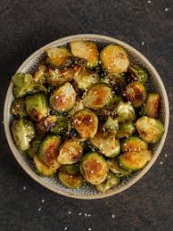 miso glazed brussel sprouts