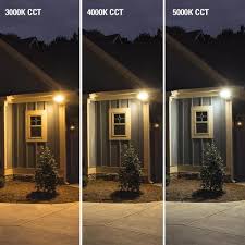 Halo Bronze Outdoor Integrated Led Dusk To Dawn Flood Light With Selectable Color Temperature Ft28vcib The Home Depot