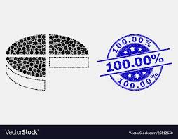 Pixel Pie Chart Icon And Grunge 10000