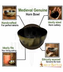 Handmade Medieval Viking Horn Bowl