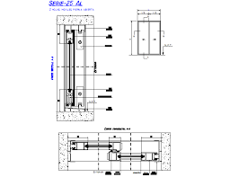 Sliding Door Elevation And Section