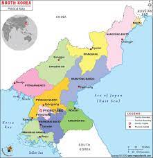 political map of north korea