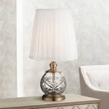 360 lighting modern small accent table lamps 13 high set of 2 touch on off brushed steel white drum shade for bedroom bedside office. Ida Crystal Sphere And Brass 15 High Mini Accent Table Lamp 3g948 Lamps Plus Small Accent Table Lamps Table Lamp Mini Table Lamps
