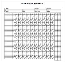 Baseball Score Sheet 2019
