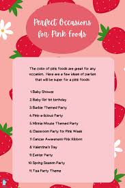 pink food list to know savory