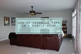 organized family room home tour toys