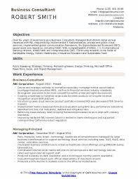 business consultant resume sles