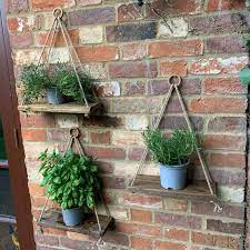 Wood Hanging Rope Wall Shelves Made In
