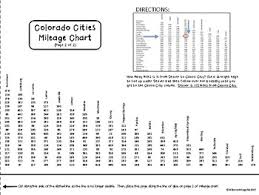 Colorado Road Map Travel Time Map City Mileage Chart By A