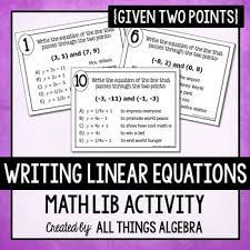 math lib writing linear equations