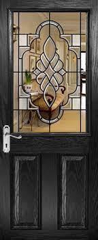 half glazed bevelled glass door designs