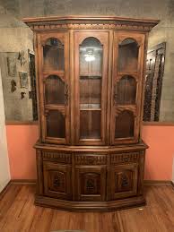 solid wood gl china cabinet