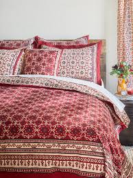 Rustic Holiday Duvet Cover Red