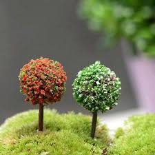 5pcs Mini Tree Miniature Fairy Garden