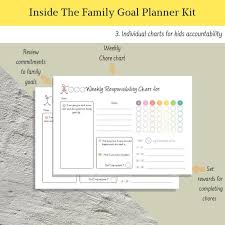 Household Planner Family Planner Printable Family Goal