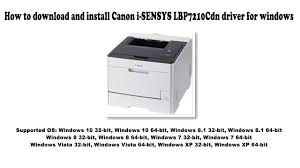 As a multifunction device, the machine can print and scan documents at an incredible speed and quality. Canon I Sensys Lbp7210cdn Driver And Software Free Downloads