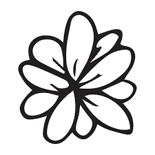 simple vector flower doodle hand drawn