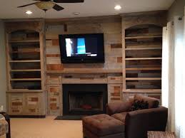 Reclaimed Wood Pallet Wall And Built