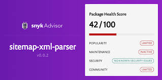sitemap xml pr npm package health