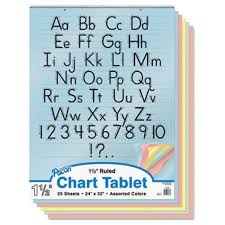 Pacon Colored Chart Tablet Ruled 24 X 32 25 Sheets Pac74733