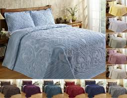 machine tufted cotton bedspreads