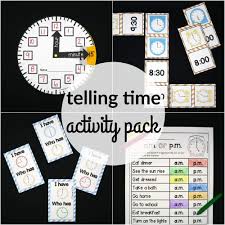 telling time activity pack the stem
