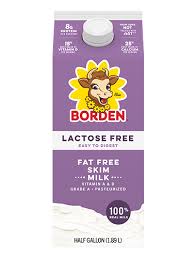 lactose free fat free skim milk