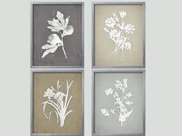 Gray Botanical French Country Wall Art