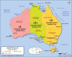 australia time zone map