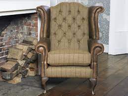 Chesterfield Queen Anne Wing Back Chair