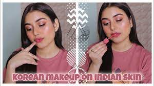 trying korean makeup on indian skin for