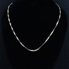 18k gold twist chain italy a v