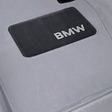 genuine bmw logo floor mat set grey