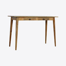 Natural wood desk winsome wood mission home office, natural. Nordic Writing Desk With 2 Drawers Natural Wood By Artisan Furniture Fy