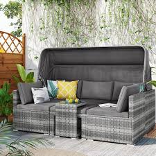 Wicker Outdoor Sectional Day Bed