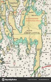 Macro Shot Old Marine Chart Detailing Stockholm Archipelago