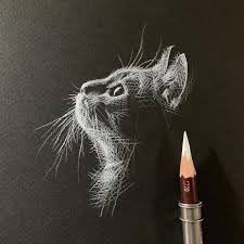 Artists who make dark art pencil drawings often aim for sharp precision, while softer leads are more often associated with fluid, spontaneous lines. Artist Creates Atmospheric Drawings Using White Pencil On Black Paper