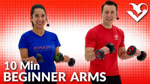 standing beginner arms workout hasfit