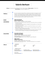 junior accountant resume sample