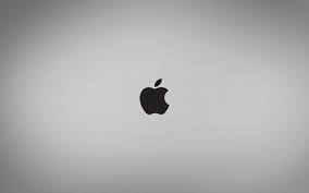 apple logo simple black and white