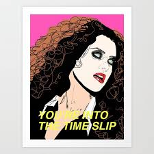 magenta rocky horror art print by